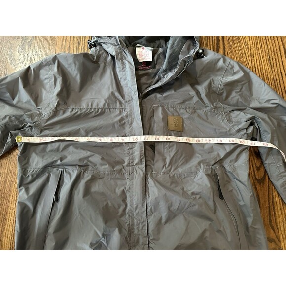 Little Donkey Andy Mens Rain Jacket Sz Medium Gray Full Zip Hooded Windbreaker - Picture 6 of 13